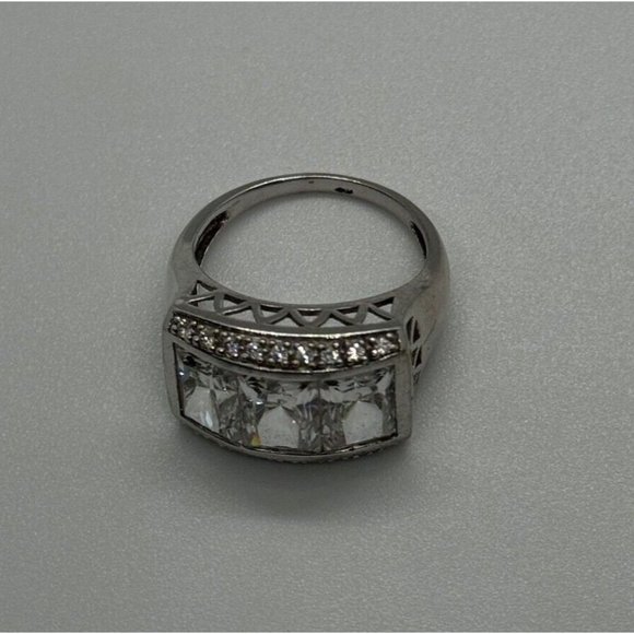 925 STERLING SILVER CZ RING SIZE 7 - Picture 8 of 10
